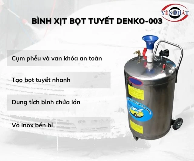 Bình xịt bọt tuyết DENKO-003 có nhiều ưu điểm nổi bật