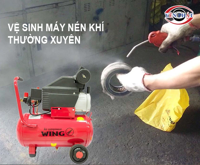 vệ sinh máy nén khí thường xuyên