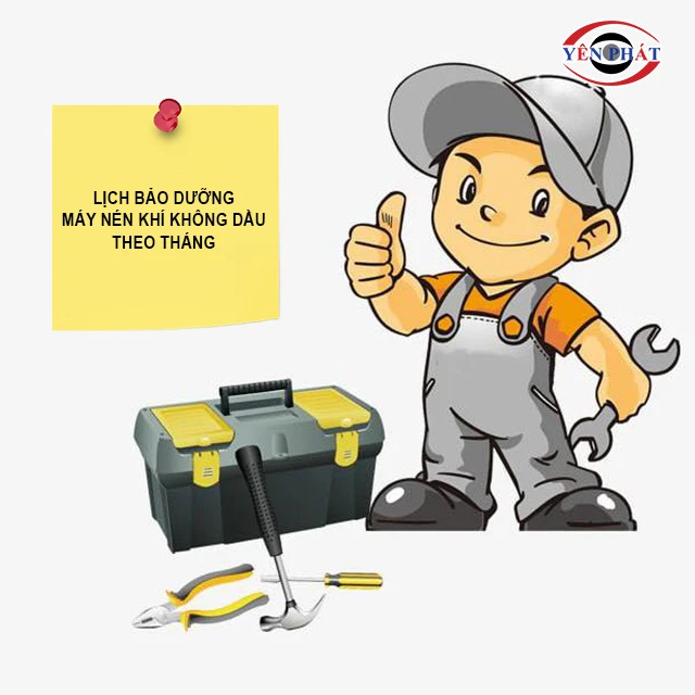 Bảo dưỡng máy theo tháng