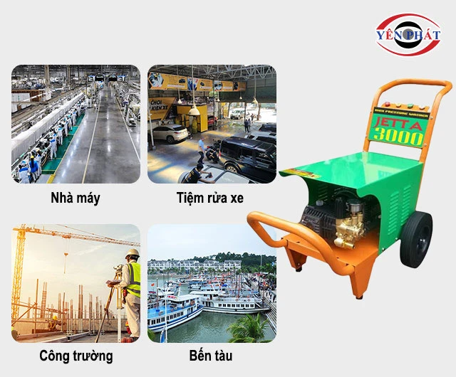 Quy mô dùng máy rửa xe cao áp Jetta JET3000