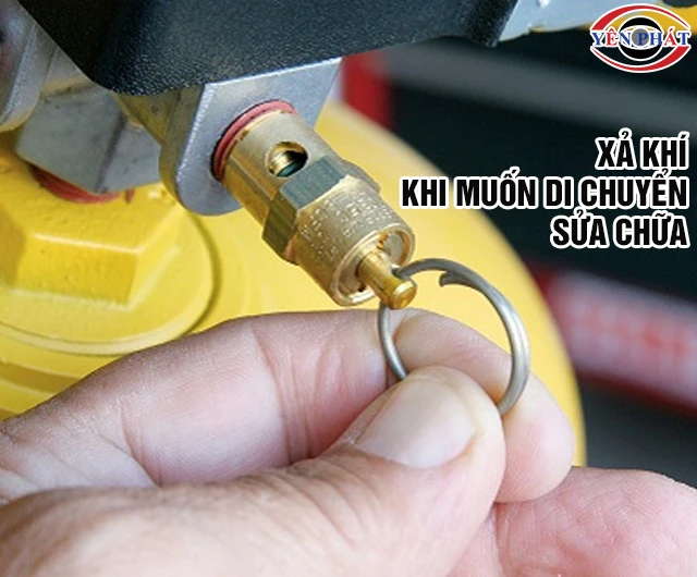 cách xả khí máy nén khí mini