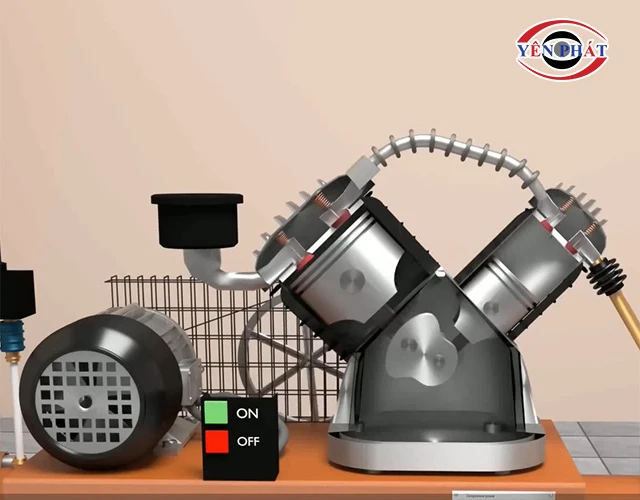 Nguyên lý hoạt động của máy nén khí piston 