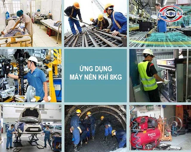 Ứng dụng của máy nén khí 8kg