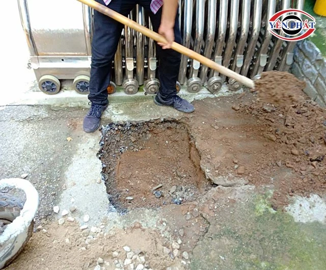  thi công nền, móng barie