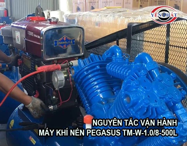 Nguyên tắc chạy máy khí nén Pegasus TM-W-1.0/8-500L