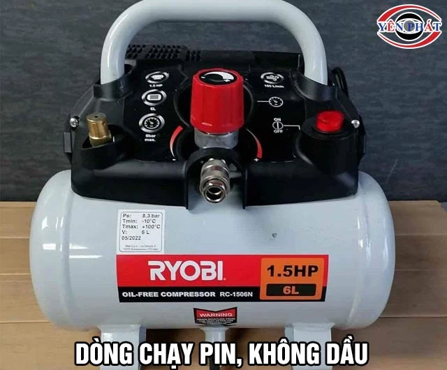 Máy nén khí Ryobi chạy pin không dầu