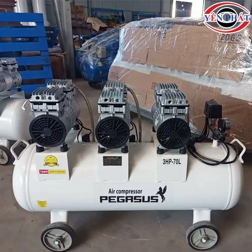 Máy nén hơi không dầu Pegasus TM-OF750x3-70L 4