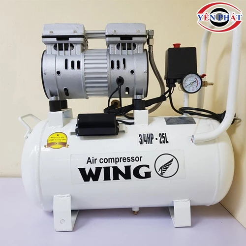Máy nén hơi mini gia đình không dầu giảm âm Wing TW-OF550-25L 5