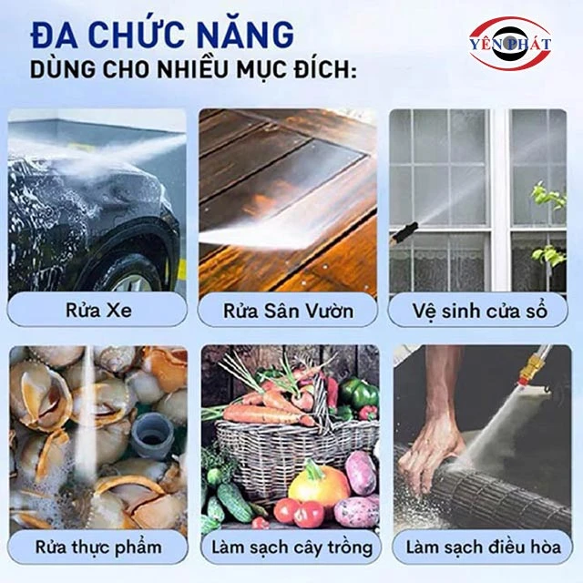 Ứng dụng máy bơm rửa xe Trung Quốc trong gia đình