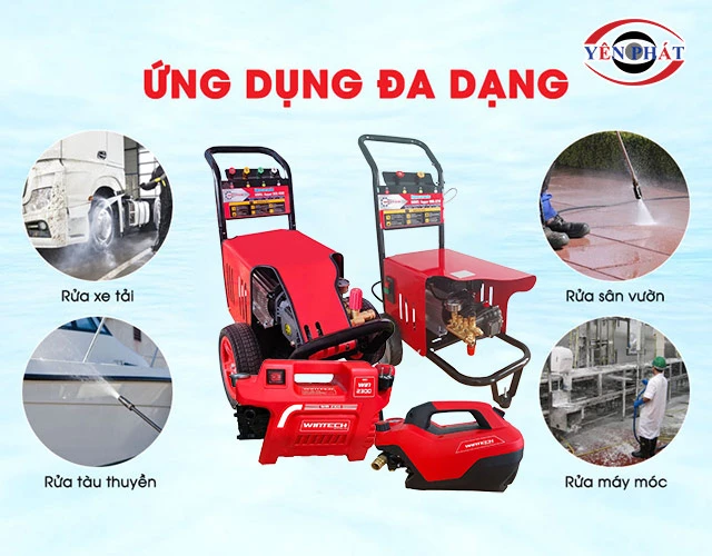 Ứng dụng của máy rửa xe Wintech 