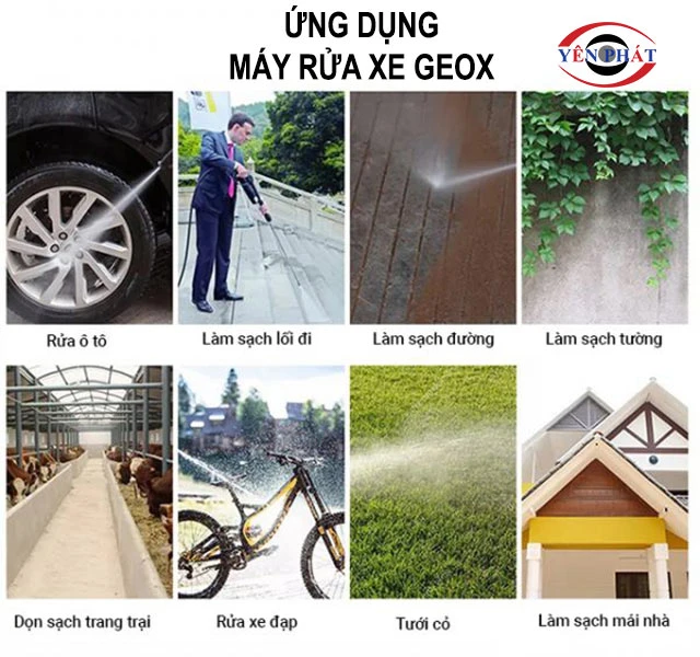 ứng dụng của máy rửa xe mini Geox
