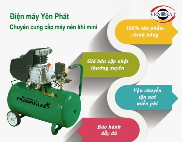 Máy nén khí tại Yên Phát - bền bỉ, chuẩn an toàn