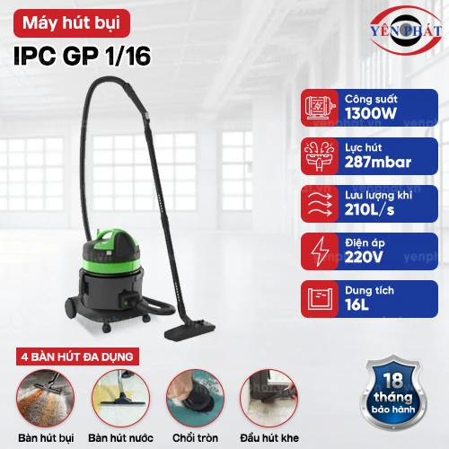 Máy hút bụi công nghiệp IPC GP 1/16 2