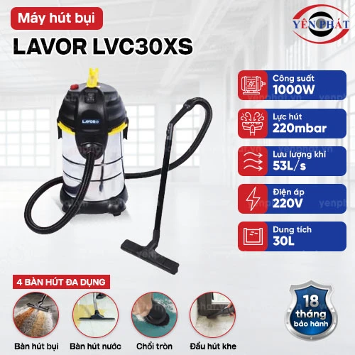 Máy hút bụi công nghiệp khô & ướt LVC30XS 2