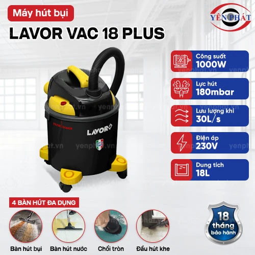 Máy hút bụi Lavor VAC 18 Plus 2
