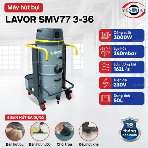 Máy hút bụi công nghiệp Lavor SMV77 3-36 2