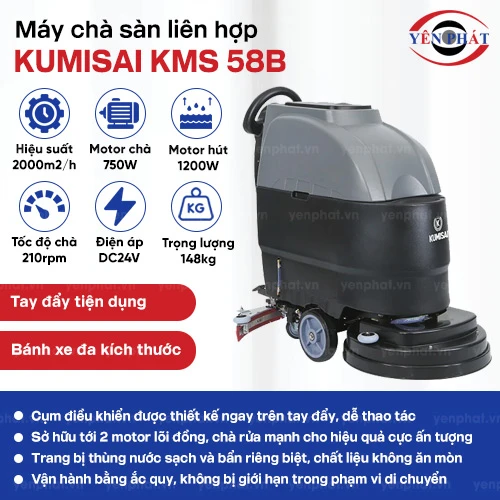 Máy chà sàn liên hợp Kumisai KMS 58B 2