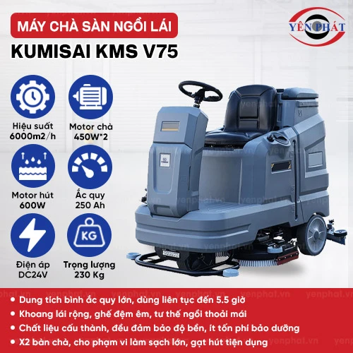 Máy chà sàn ngồi lái Kumisai KMS V75 2