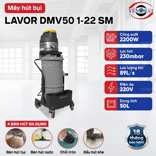 Máy hút bụi công nghiệp Lavor DMV50 1-22 SM 2