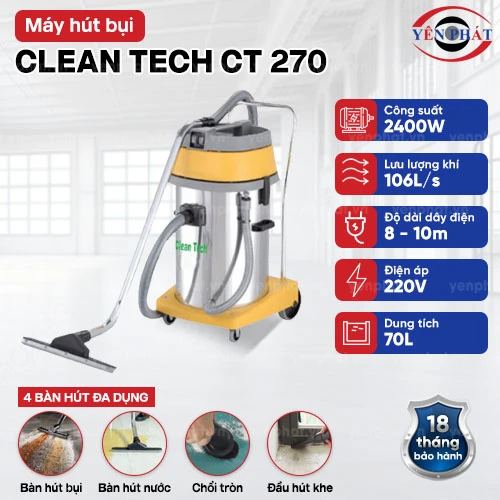 Máy hút gia đình Clean Tech CT 270 2