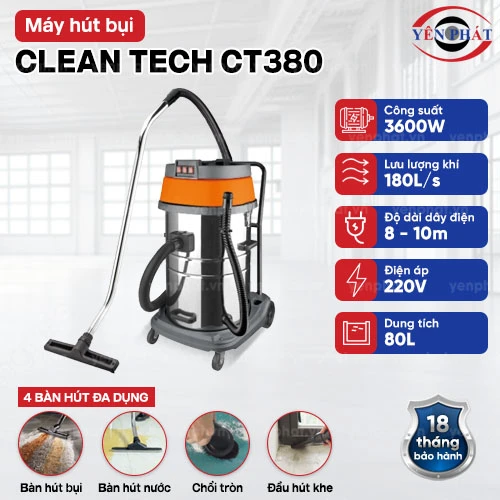 Máy hút bụi nhà xưởng Clean Tech CT380 2