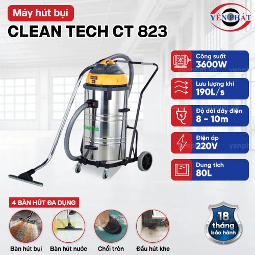 Máy hút bụi Clean Tech CT 823 2