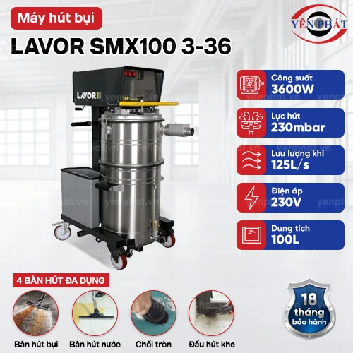 Máy hút bụi công nghiệp Lavor SMX100 3-36 2