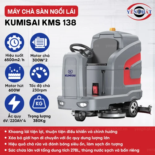 Máy chà sàn ngồi lái Kumisai KMS 138 2