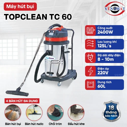 Máy hút bụi nhà xưởng TopClean TC 60 2