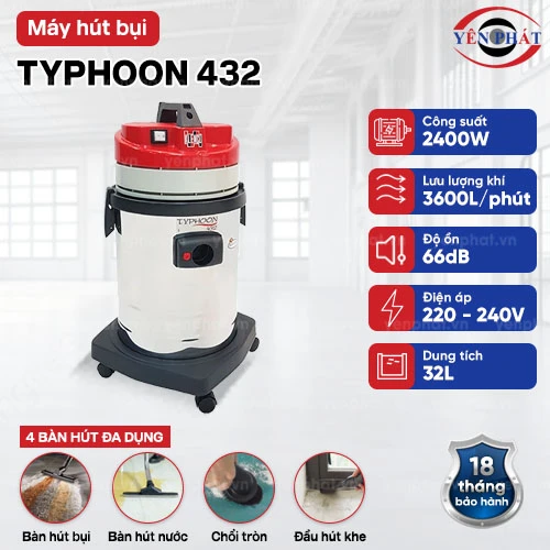 Máy hút bụi khô và ướt TYPHOON 432 2