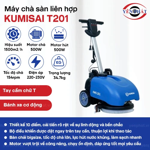 Máy chà sàn liên hợp mini Kumisai T201 2