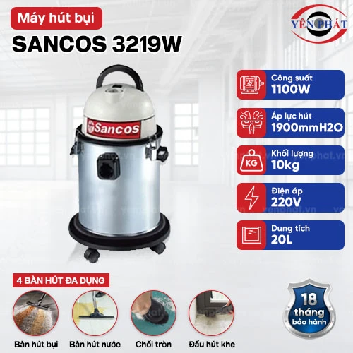 Máy Hút Bụi Công Nghiệp Sancos 3219W 2