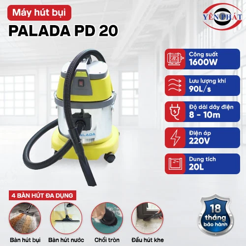 Máy hút bụi công nghiệp mini Palada PD 20 2