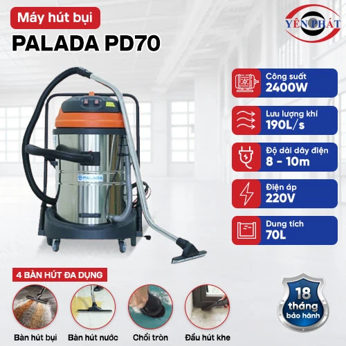 Máy hút bụi công nghiệp Palada PD70 2