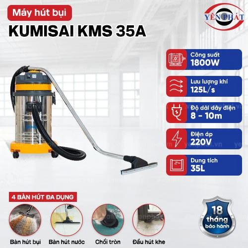 Máy hút bụi công nghiệp Kumisai KMS 35A 2