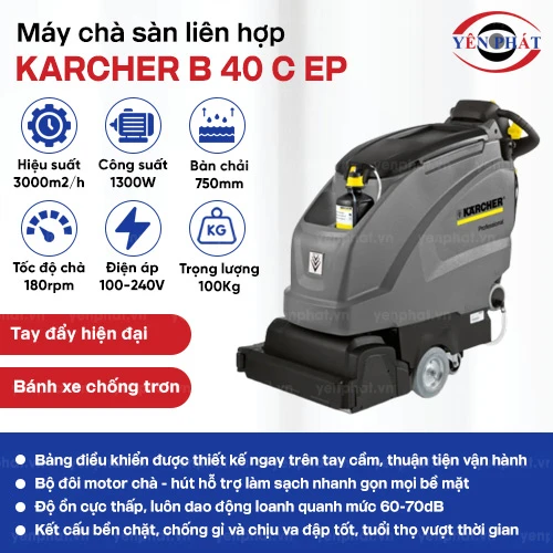 Máy chà sàn liên hợp Karcher B 40 C Ep 2