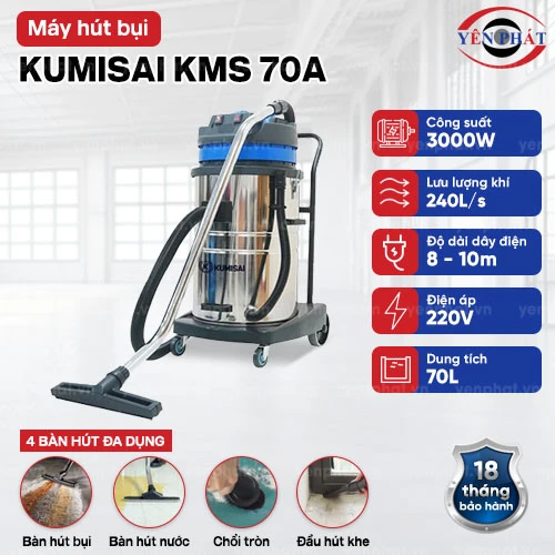 Máy hút bụi công nghiệp Kumisai KMS 70A 2