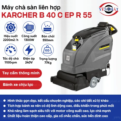 Máy chà sàn liên hợp Karcher B 40 C Ep R 55 2