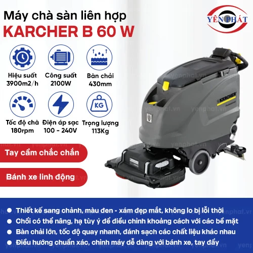 Máy đánh sàn liên hợp Karcher B 60 W 2