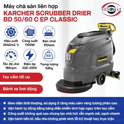Máy đánh sàn karcher SCRUBBER DRIER BD 50/60 C Ep Classic 2