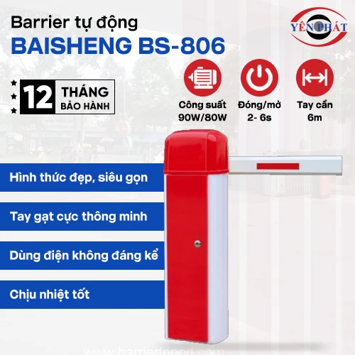 Barrier tự động kiểm soát ra vào Baisheng BS-806 2
