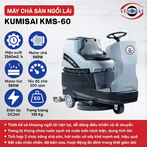 Máy chà sàn ngồi lái Kumisai KMS-60 2