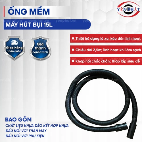 Ống mềm máy hút bụi 15L 2