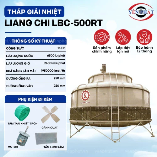 Tháp giải nhiệt tròn Liang Chi LBC-500RT 2