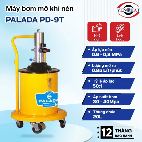 Máy bơm mỡ bằng khí nén Palada PD-9T 2