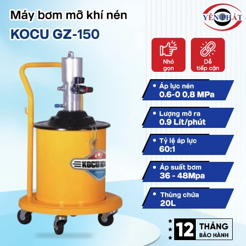 Máy bơm mỡ dùng khí nén Kocu GZ-150 2