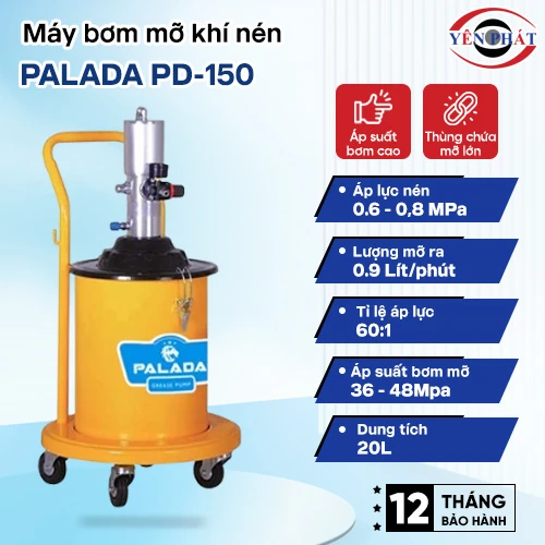 Máy bơm mỡ dùng khí nén Palada PD-150 2