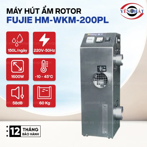 Máy hút ẩm rotor FujiE HM-WKM-200PL 2