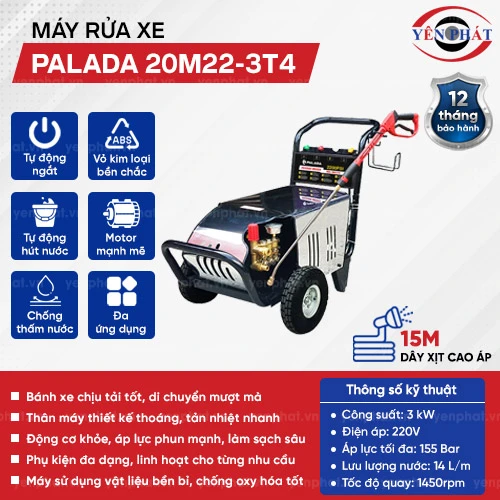 Máy rửa xe cao áp Palada 20M22-3T4 2