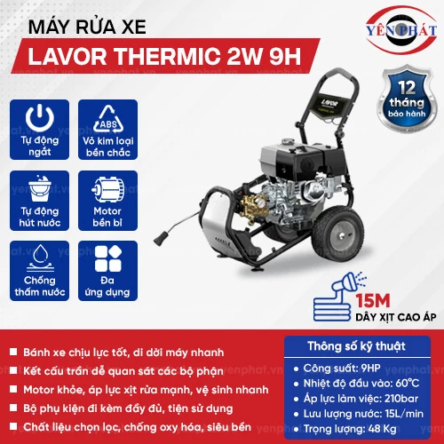 Máy rửa xe chạy xăng Lavor Thermic 2W 9H 2